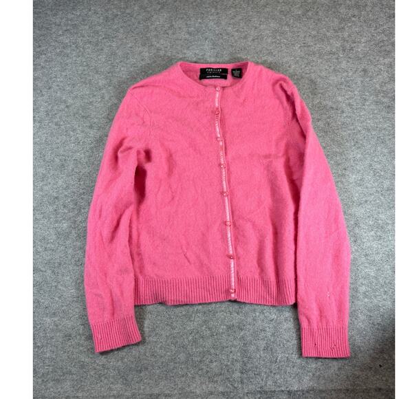 Parisian Signature Cashmere Sweater Womens Large Pink Preppy Casual Warm Cozy - Picture 1 of 10